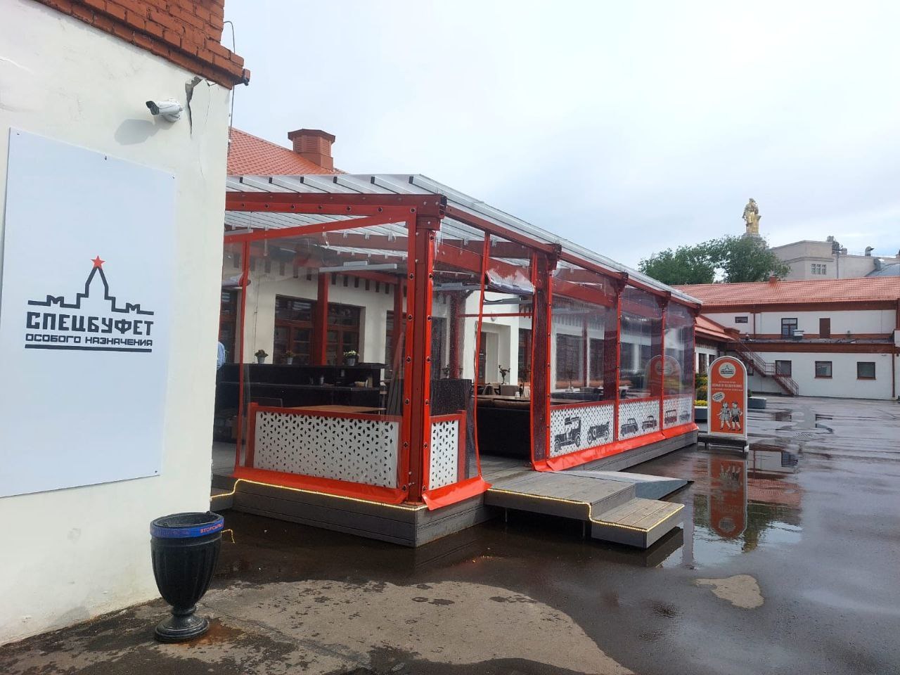 ПВХ шторы для летней террасы кафе в Злынке